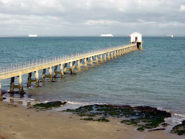 The pier out to Bembridge lifeboat station at low tide