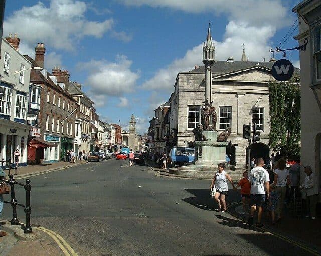 St James's Square in Newport, the Island's county town