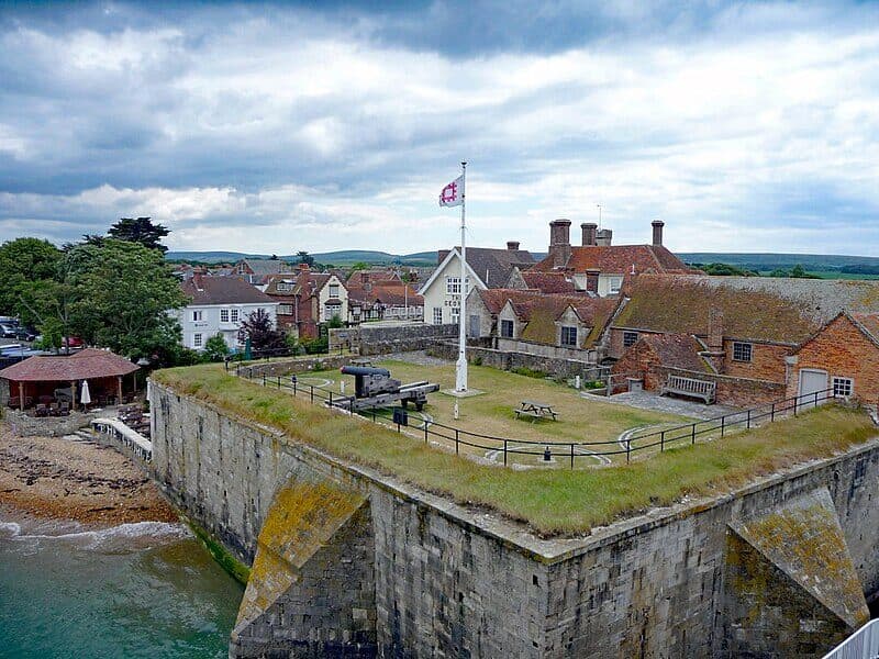 Yarmouth Castle and the town behind it